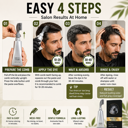 Instant Gray Hair Touch-Up Comb – Easy Root Coverage for Men & Women