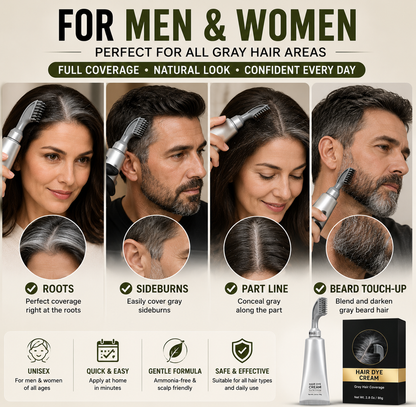 Instant Gray Hair Touch-Up Comb – Easy Root Coverage for Men & Women