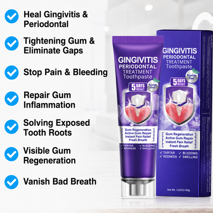 🦷 Periodontal Repair Toothpaste (for Bleeding Gums, Receding Gums, and Loose Teeth)