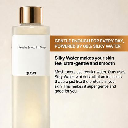 QIAWI Silky Hydration Firming Toner – 68% Silky Water + 30 Peptides, EGF & Ceramides for Plumper, Smoother-Looking Skin