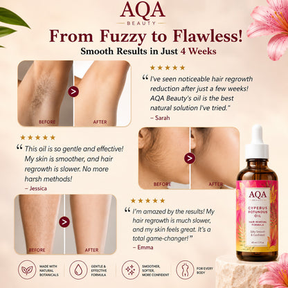 AQA Cyperus Oil – Natural Botanical Oil for Smoother, Softer-Looking Skin & Hair Care