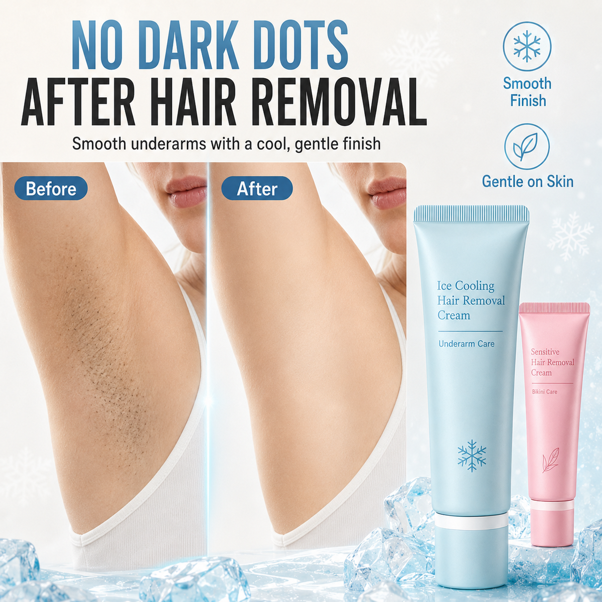 🥳2026 TOP Ice🥳 Hair Removal Cream – Enriched with Rose & Lavender Oil, Niacinamide Brightening – Inhibits Regrowth, Longer-Lasting Smoothness! 💖💨
