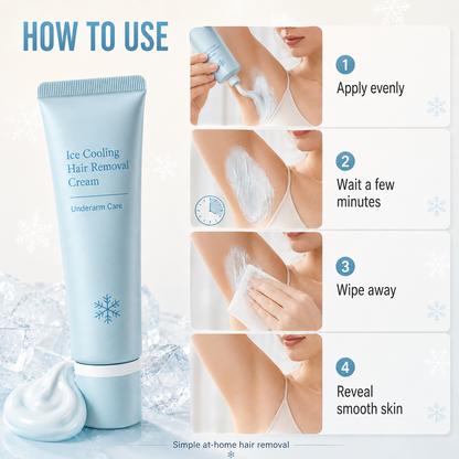 🥳2026 TOP Ice🥳 Hair Removal Cream – Enriched with Rose & Lavender Oil, Niacinamide Brightening – Inhibits Regrowth, Longer-Lasting Smoothness! 💖💨